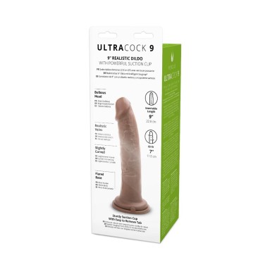 Gruby żylasty penis z mocną przyssawką 23 cm